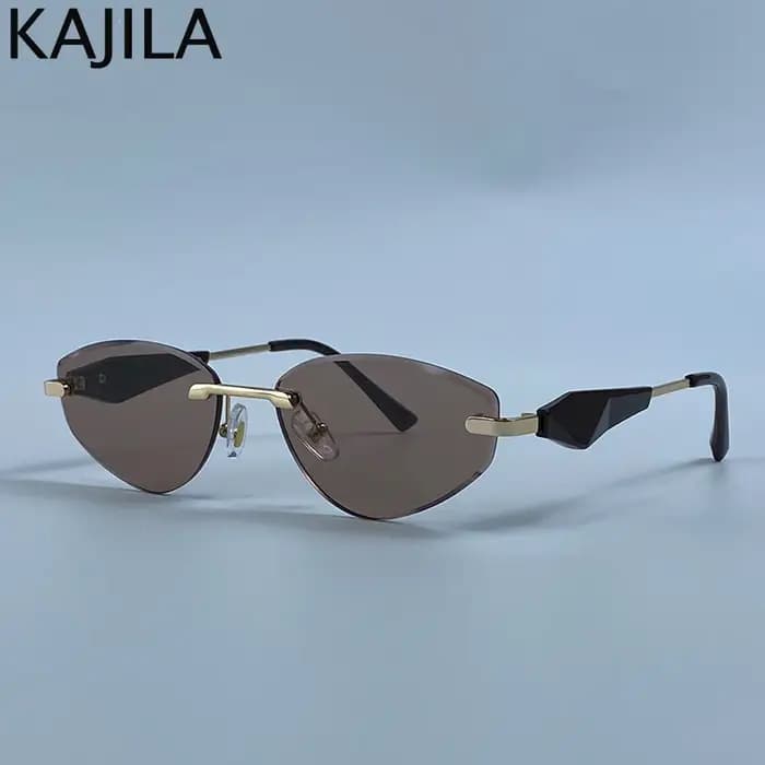 Lunettes de soleil œil-de-chat sans monture tendance pour femme 2026