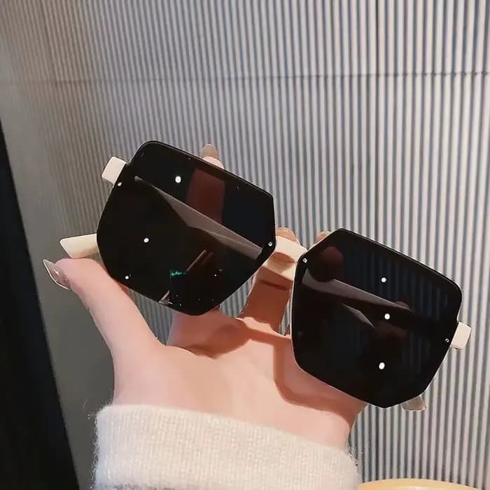 Lunettes de soleil vintage à grande monture pour femmes et hommes