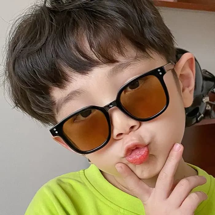 Mode enfants lunettes de soleil filles et garçons Vintage carré