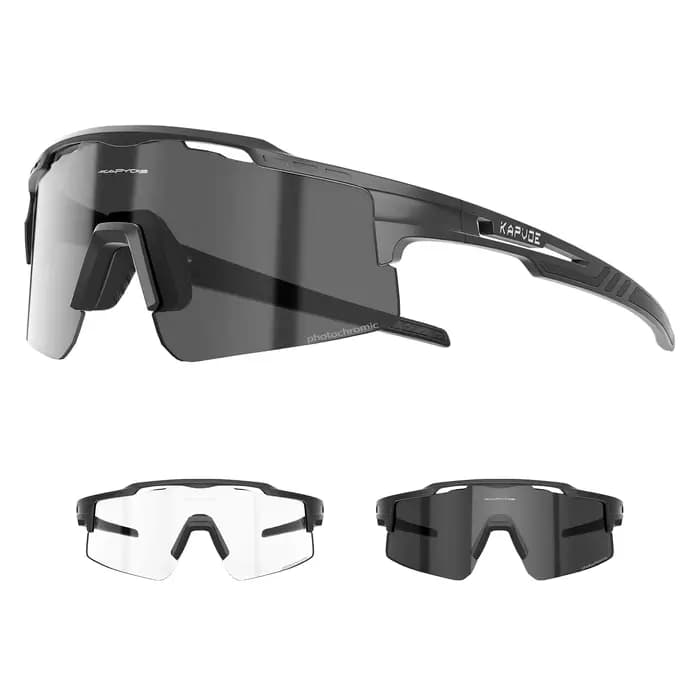 Kapvoe lunettes de sport de vélo photochromiques hommes femmes