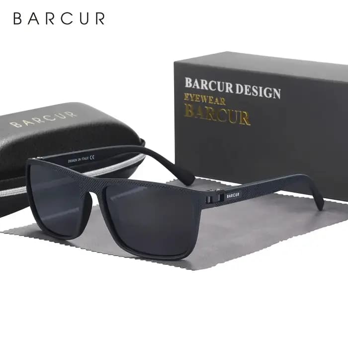 BARCUR Design-Lunettes de soleil polarisées TR90 pour homme et femme