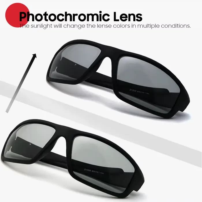Lunettes de soleil photochromiques VIVIBEE pour hommes, lunettes de sport noires, lunettes polarisée