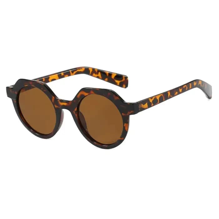 Ins populaire mode ronde femmes Punk lunettes de soleil rétro Rivets hommes tendance