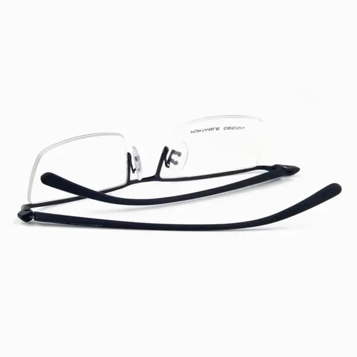 BETSION – lunettes en alliage de titane pour hommes et femmes, monture demi-bord, verres de Prescrip