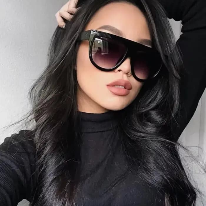 Nouvelles lunettes de soleil demi-rondes femmes à la mode marque concepteur belles