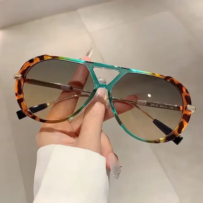 Lunettes De Soleil pilote Vintage à grande monture pour femmes et hommes