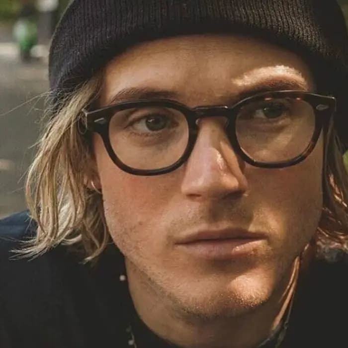 Lunettes rondes à rivets Vintage pour hommes