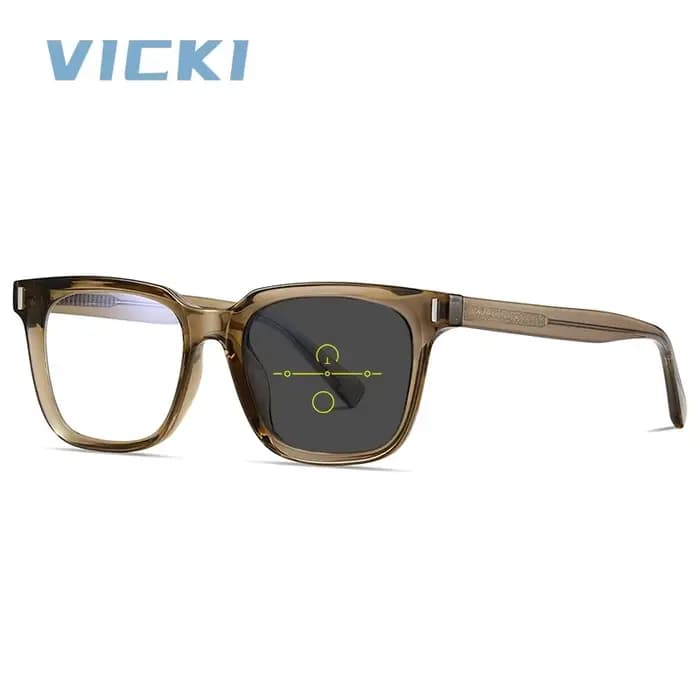 VICKI – lunettes géométriques à grande monture pour hommes, multifocales progressives, personnalisab