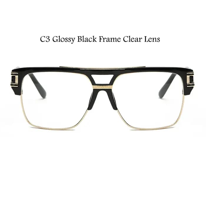Marque de luxe lunettes carrées cadre nouvelles femmes hommes mode surdimensionné clair lentille Anti lumière bleue