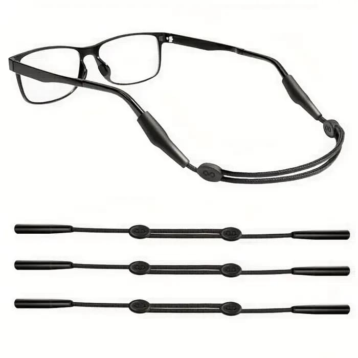 Sangle de Lunettes de dehors Réglable pour Homme et Femme, 3 Pièces