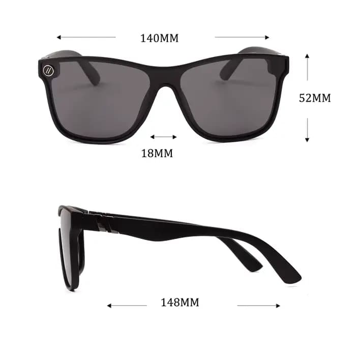 Mélangeurs lentille intégrée miroir lunettes de soleil rétro mode carré hommes et femmes lunettes de