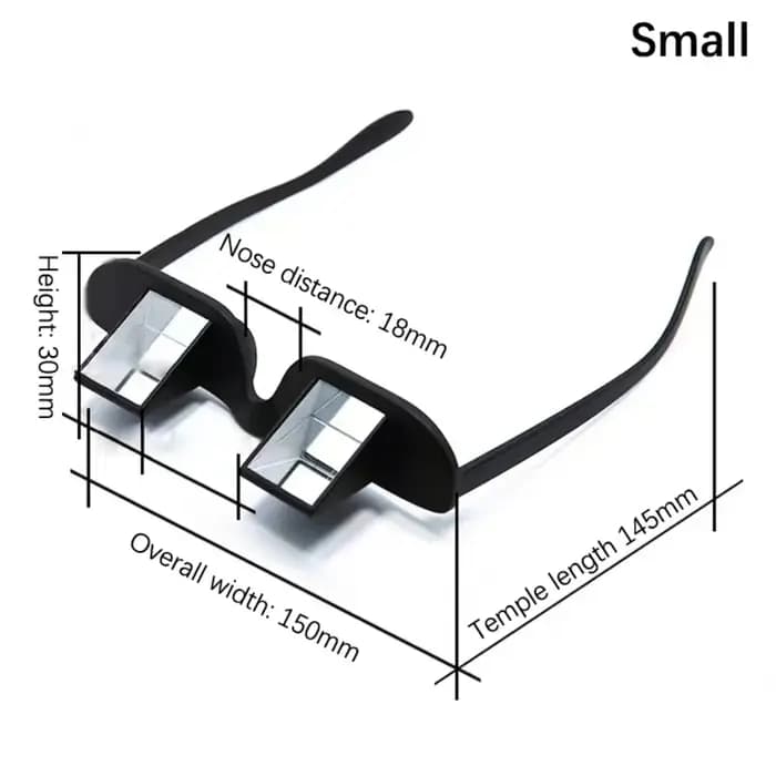 Lunettes de vision prisme pour regarder la télévision en position allongée ou assise