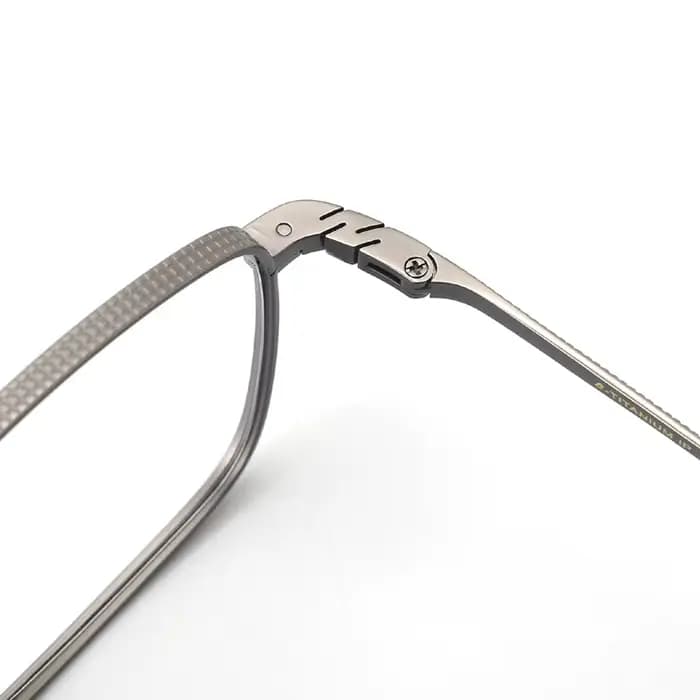 Lunettes de soleil carrées en titane et acétate IP pour hommes