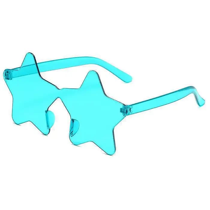 Lunettes de soleil étoiles colorées, transparentes, couleur bonbon, accessoires Photo pour hommes et