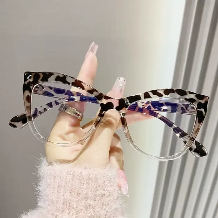 Nouveau œil de chat femmes lunettes cadre Anti lumière bleue