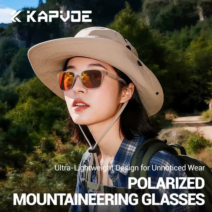 Kapvoe nouveau extérieur hommes lunettes de soleil polarisées légères