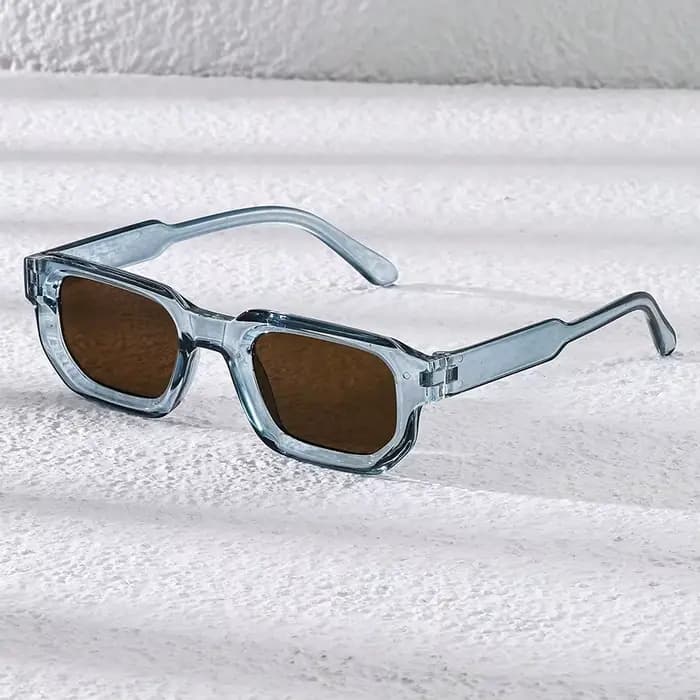 Nouvelles lunettes de soleil vintage à monture rectangulaire pour hommes