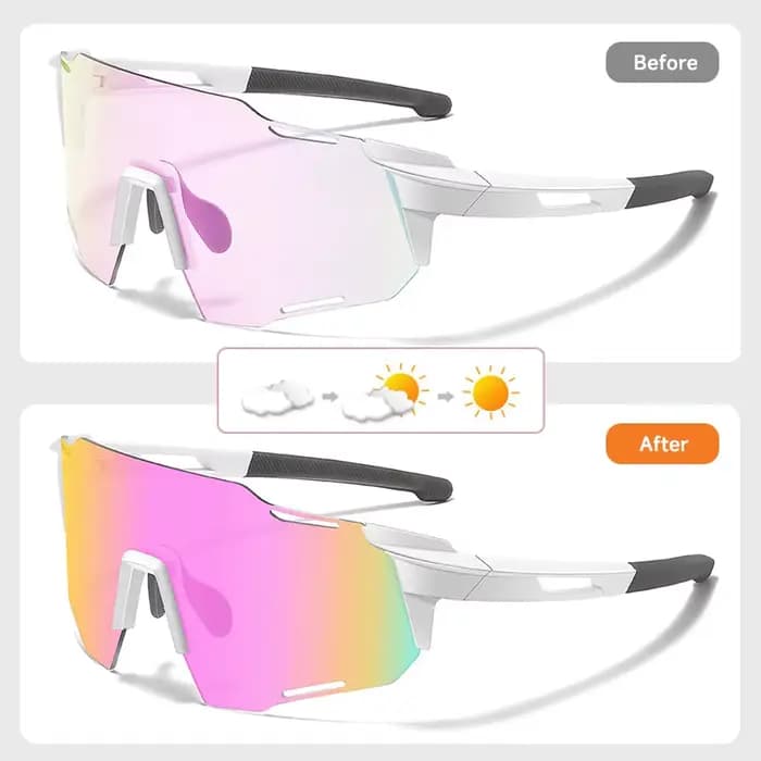 Lunettes de soleil photochromiques pour sport et cyclisme