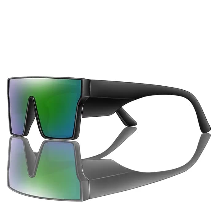 Lunettes de soleil à grande monture colorée pour cyclisme