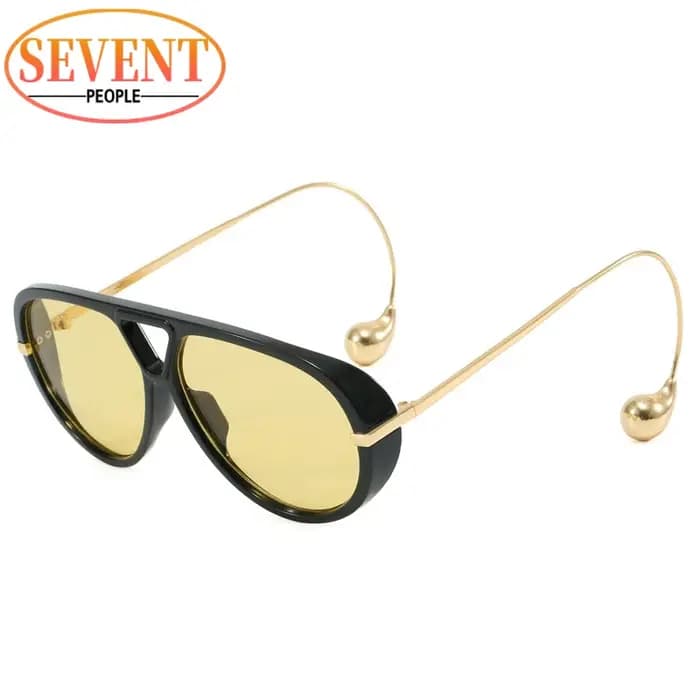 Lunettes de soleil oversize ovales style punk pour femme