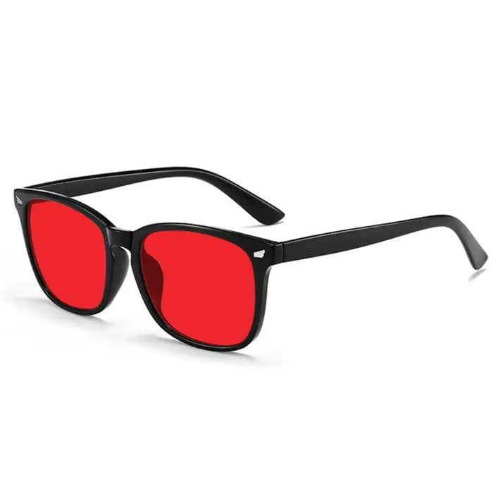 Lunettes anti-lumière bleue avec verres rouges pour bloquer la lumière bleue