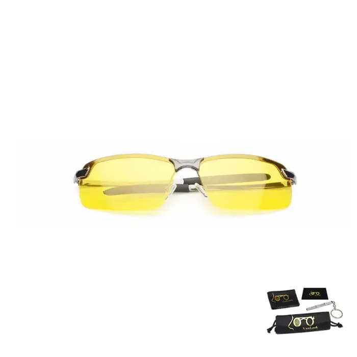 Lunettes de soleil de conduite de nuit polarisées jaunes pour hommes et femmes