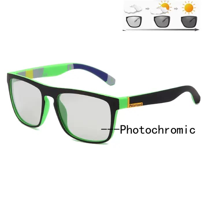 Nouvelles lunettes de soleil photochromiques polarisées Design de marque hommes conduite changement de couleur