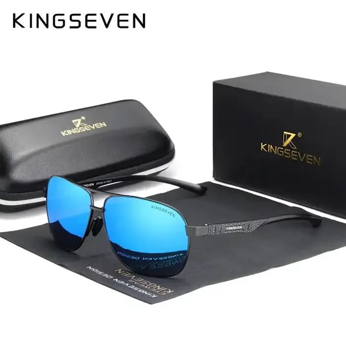 KINGSEVEN lunettes de soleil polarisées en aluminium hommes UV400 HD lentille pilote Protection des yeux