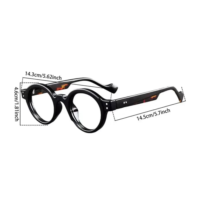 Lunettes de lecture à monture ronde rétro à la mode en résine ultra légère