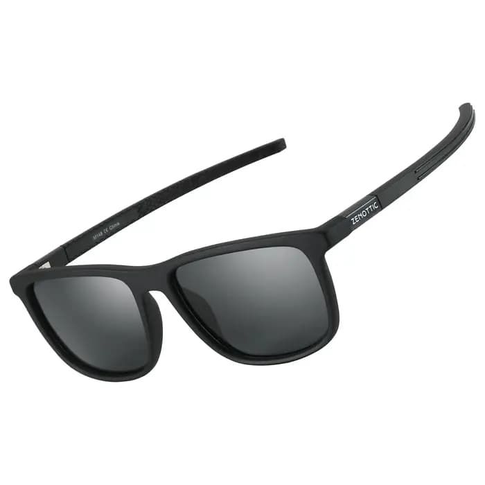 ZENOTTIC Lunettes de soleil polarisées carrées pour hommes – Cadre léger TR90 avec blocage UV pour la conduite