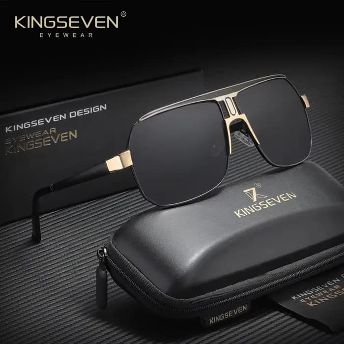 KINGSEVEN – lunettes de soleil polarisées pour hommes et femmes, monture large, pour la conduite en
