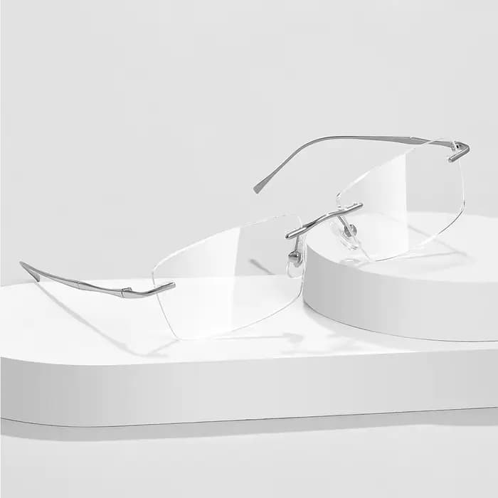 Monture de lunettes sans monture en titane pur ultra-léger pour hommes