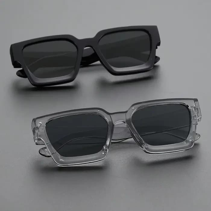 1/2 PC S classique mode carré cadre en plastique femmes lunettes de soleil pour hommes vie quotidien