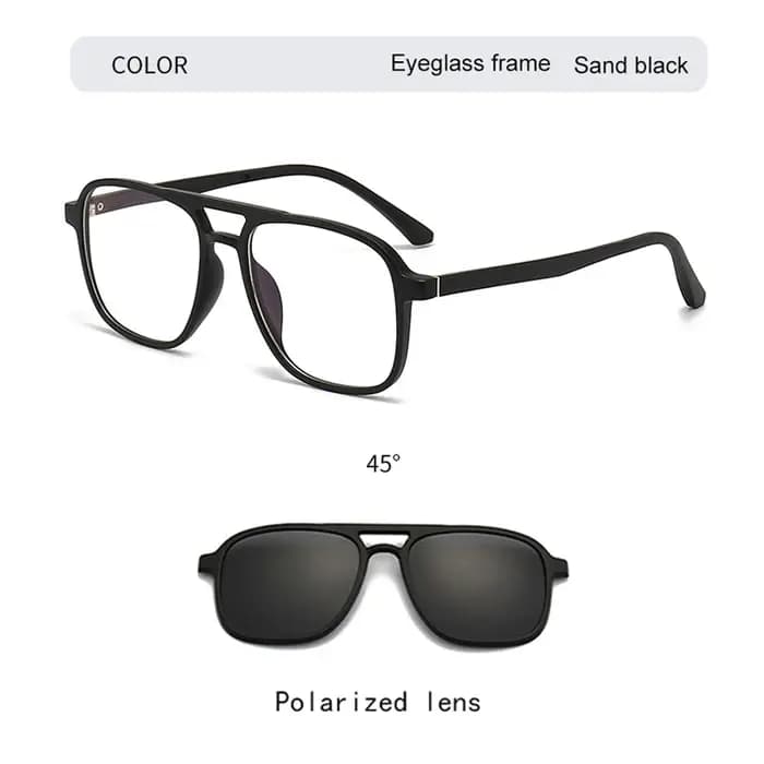 VICKY lunettes de soleil polarisées magnétiques rabattables sur Prescription personnalisable TR90 myopie hypermétropie
