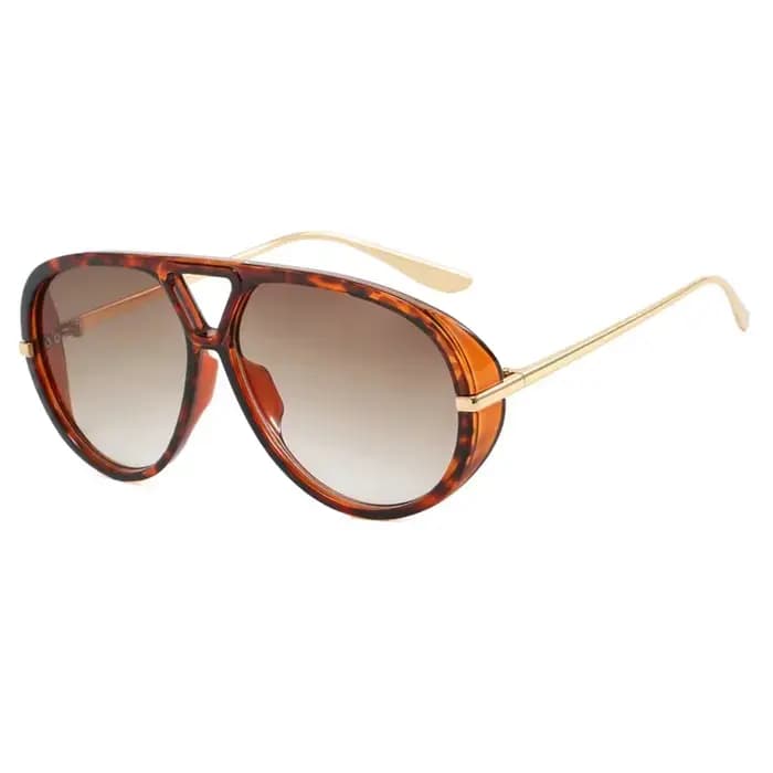Lunettes de soleil œil de chat en alliage pour femmes