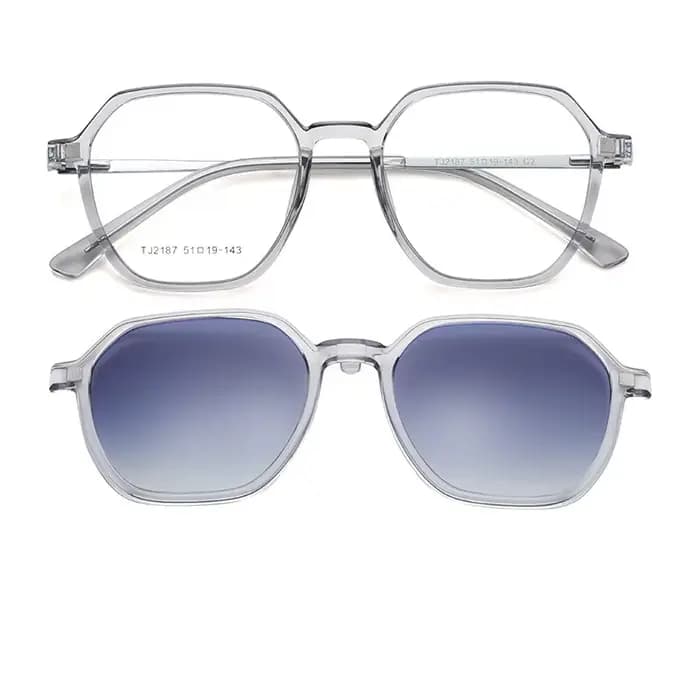 Lunettes de soleil polarisées carrées polygonales pour myopie
