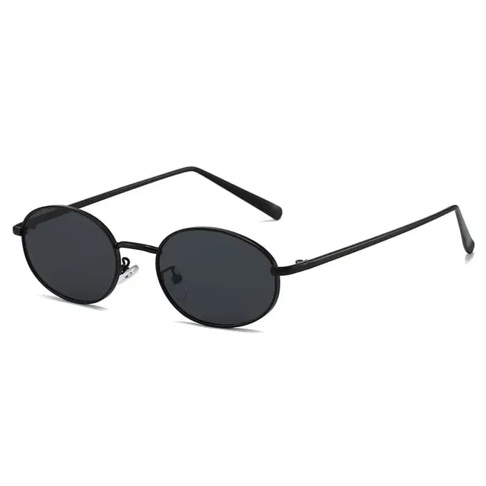 SHAUNA rétro petit ovale cadre en métal femmes lunettes de soleil UV400 hommes Punk lunettes de sole