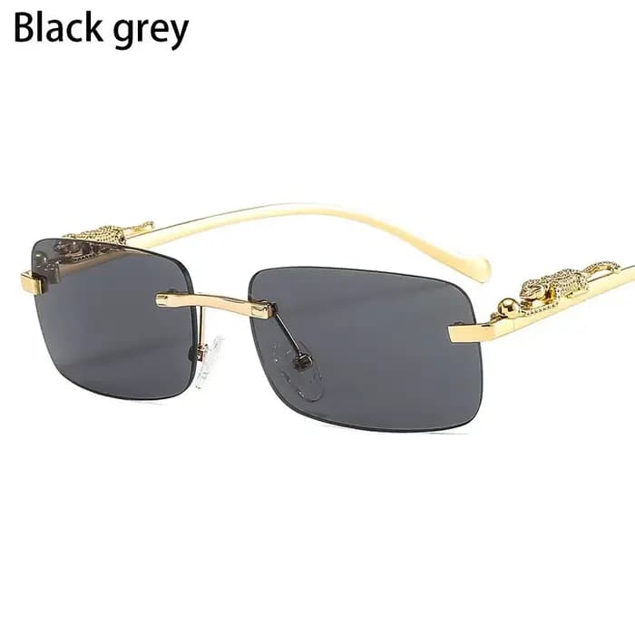 Lunettes de soleil carrées sans monture pour hommes et femmes