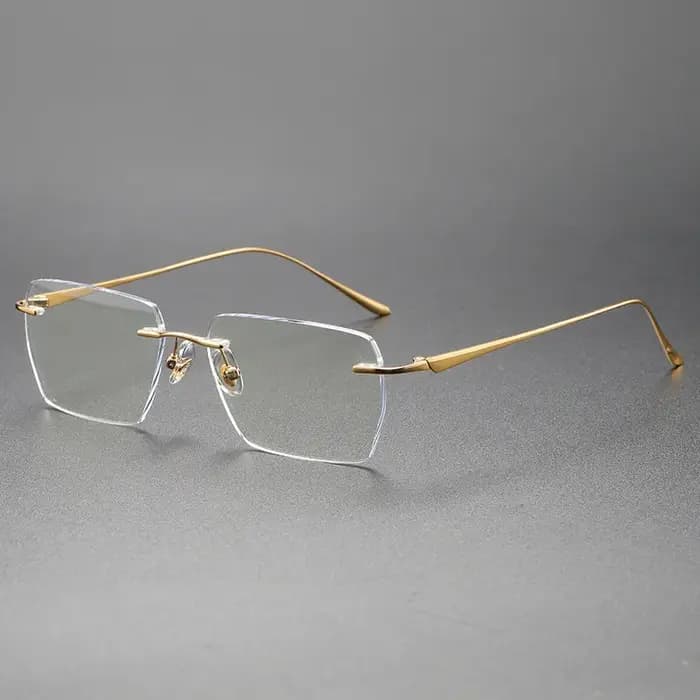 VICKY nouveau Business conception Simple sans monture pur titane lunettes femmes hommes