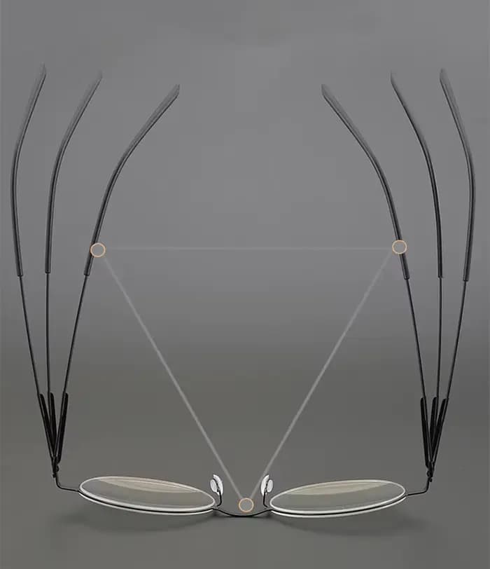 Allemagne marque ronde sans vis lunettes cadre hommes femmes mode ultraléger Simple