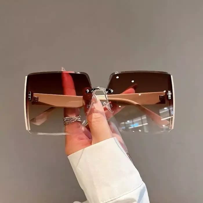Lunettes de soleil rétro carrées sans cadre pour femmes, lunettes Vintage à la mode pour hommes, mar