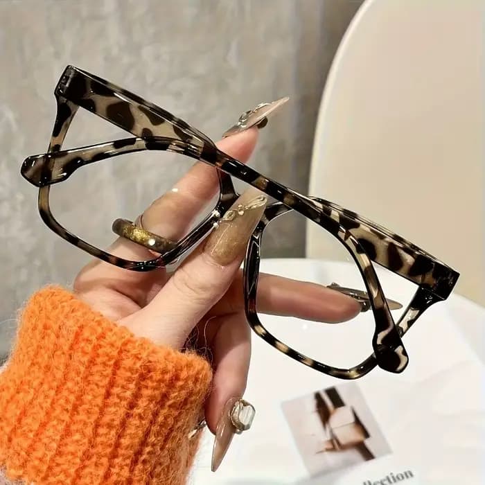 1 paire de lunettes carrées surdimensionnées de style bohème pour femmes