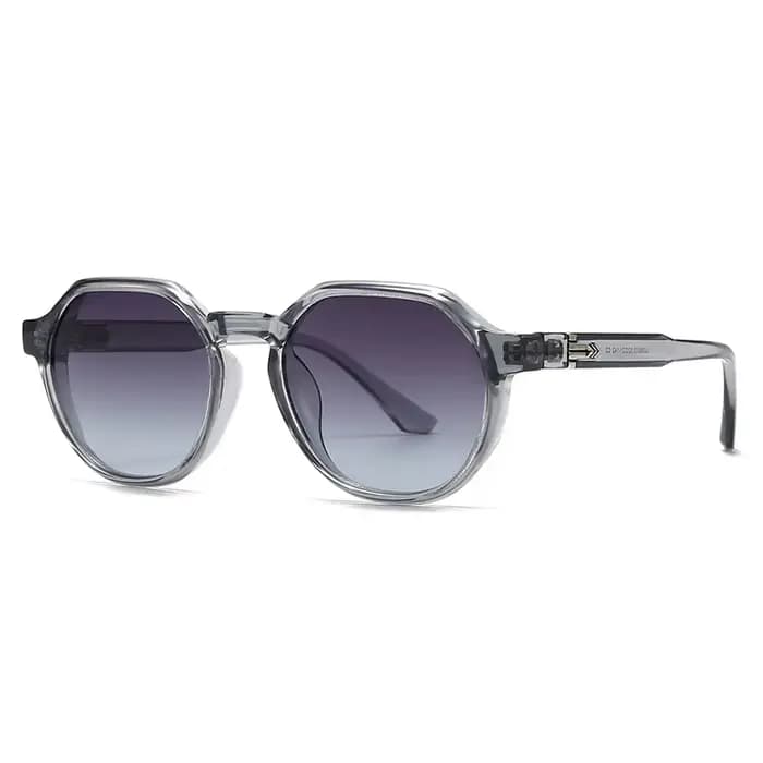 Lunettes de soleil rondes hommes femmes marque de luxe thé bleu Vintage