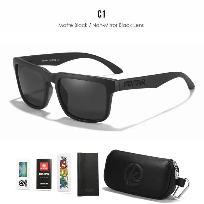 Lunettes de soleil polarisées carrées classiques pour hommes et femmes