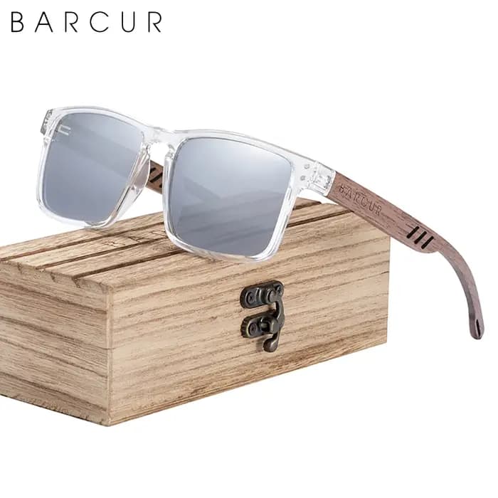 Lunettes de soleil polarisées en bois naturel pour hommes et femmes, lunettes de créateur de marque, brochure, UV400
