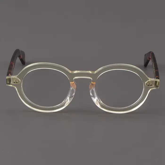 Lunettes optiques à monture ronde en acétate vintage pour hommes et femmes