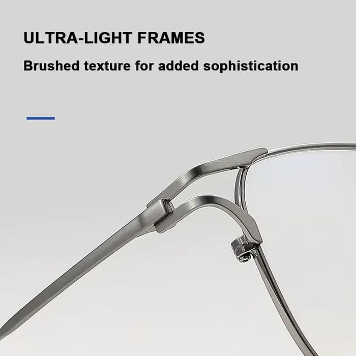 Grandes montures de lunettes en titane pour hommes