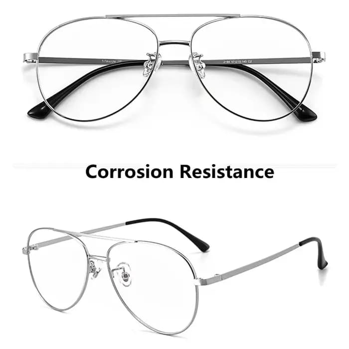 Monture de lunettes super légère en titane pur pour hommes, lunettes de pilote, lunettes décoratives
