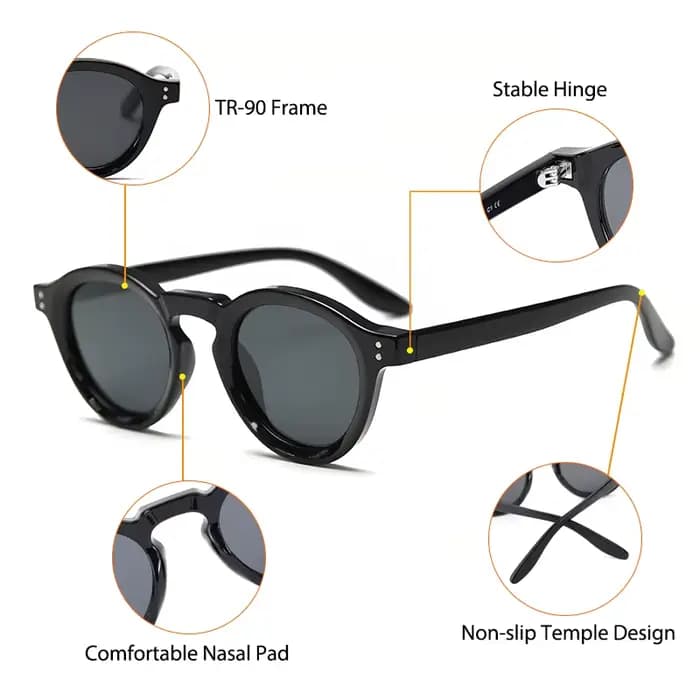 HBK lunettes de soleil polarisées hommes rétro TR90 lentilles TAC de haute qualité lunettes de solei