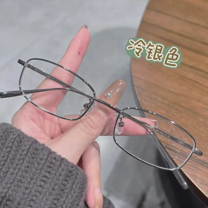 Lunettes de soleil rectangulaires argentées pour hommes et femmes